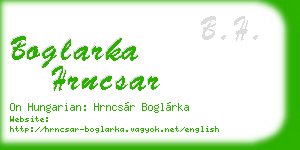 boglarka hrncsar business card